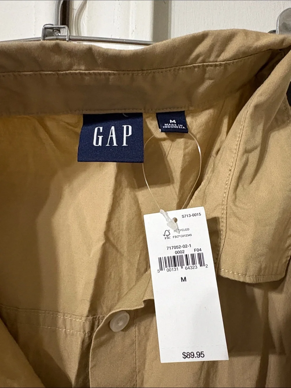 GAP Tan Button-Front Midi Dress - Picture 2 of 6